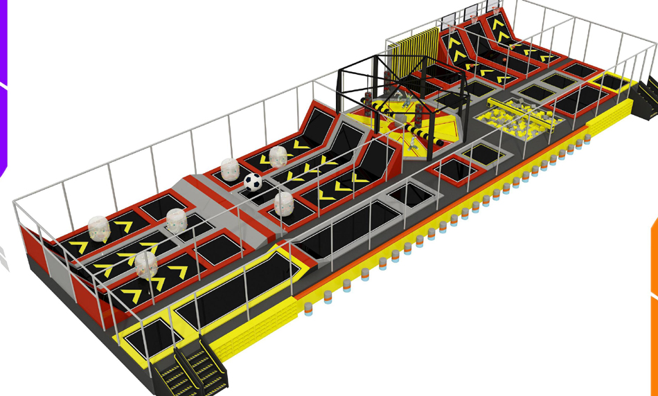 BJ-JC021 - indoor trampoline park - Trampoline Park | Bluejayset Playground Heaven