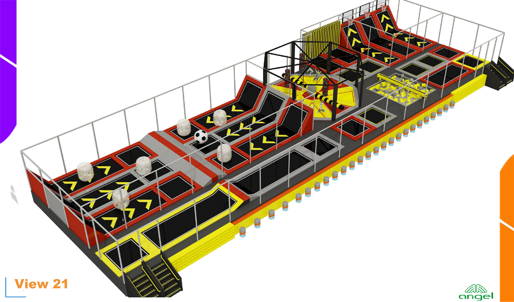 BJ-JB035 - indoor trampolineÂ - Trampoline Park | Bluejayset Playground Heaven