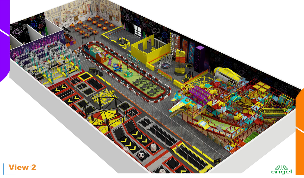 BJ-JB035 - indoor trampolineÂ - Trampoline Park | Bluejayset Playground Heaven