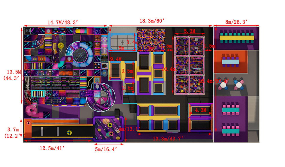 BJ-JD029 - Jumping park for adult - Trampoline Park | Bluejayset Playground Heaven