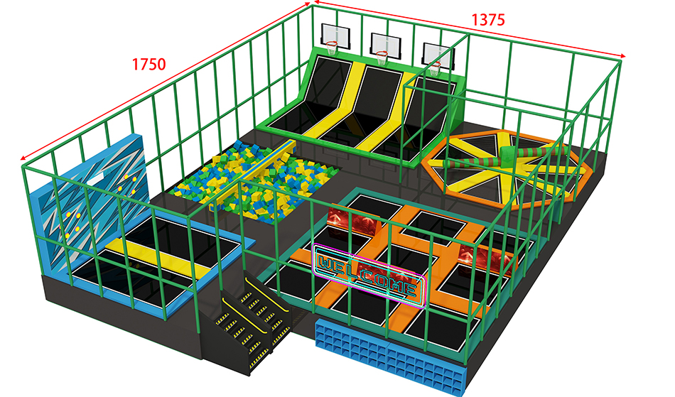 BJ-JD027 - Jumping park for sale - Trampoline Park | Bluejayset Playground Heaven