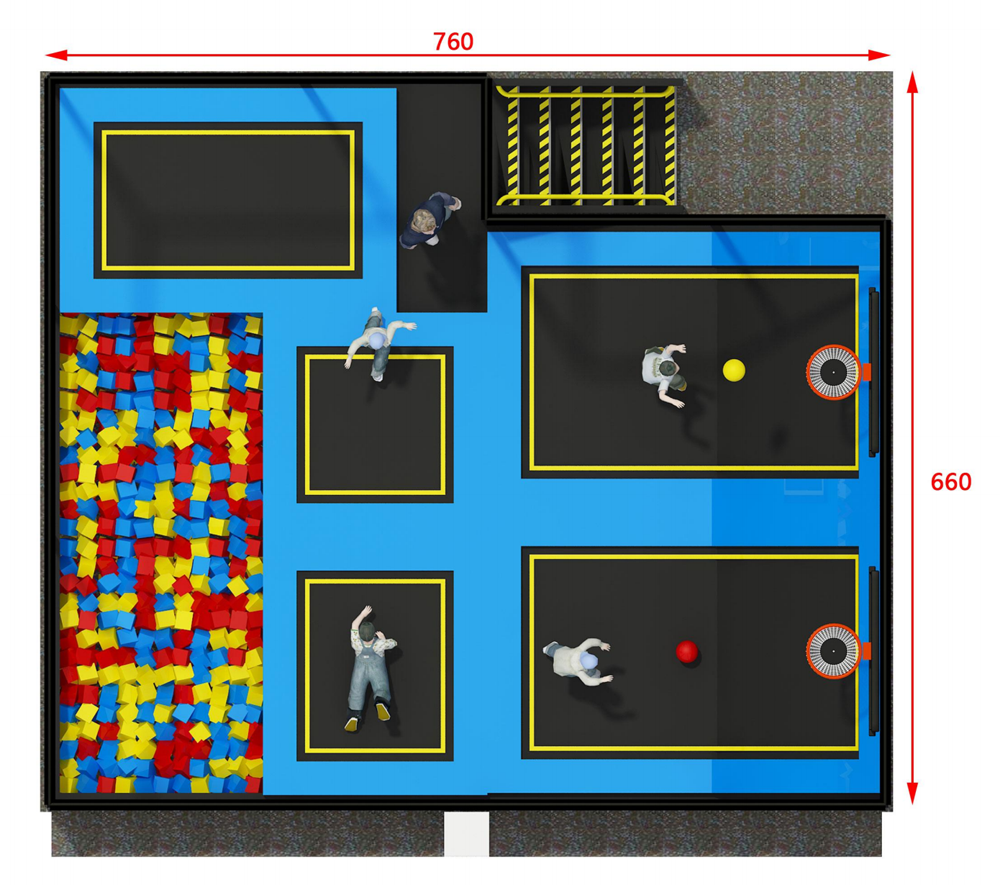 BJ-JC011 - jumping trampoline - Trampoline Park | Bluejayset Playground Heaven