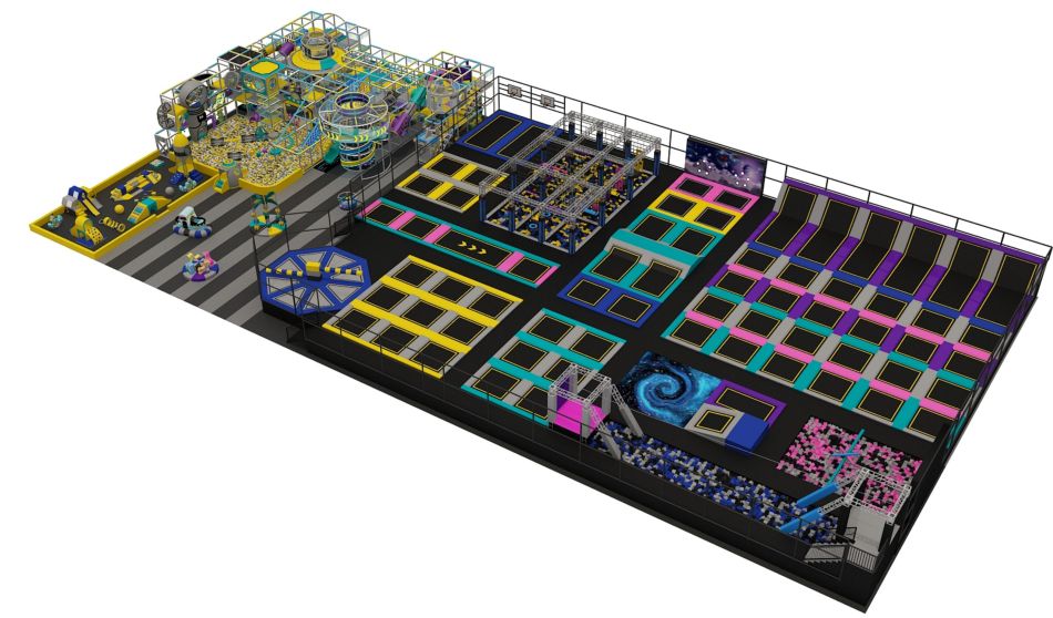 BJ-JD025 - Jumping trampoline park - Trampoline Park | Bluejayset Playground Heaven