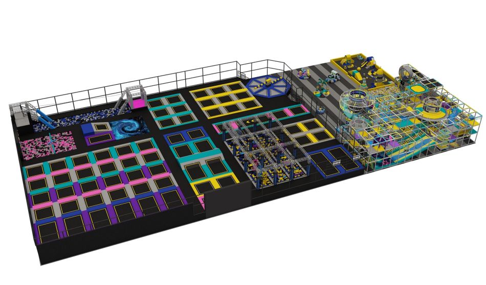 BJ-JD025 - Jumping trampoline park - Trampoline Park | Bluejayset Playground Heaven