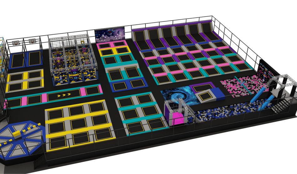 BJ-JD025 - Jumping trampoline park - Trampoline Park | Bluejayset Playground Heaven
