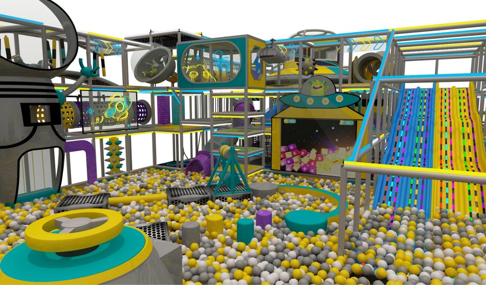 BJ-JD025 - Jumping trampoline park - Trampoline Park | Bluejayset Playground Heaven