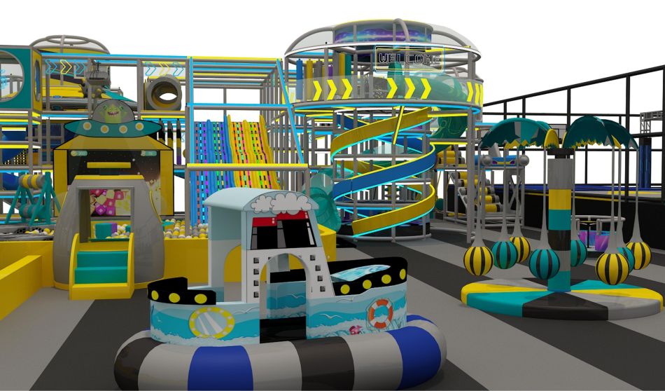 BJ-JD025 - Jumping trampoline park - Trampoline Park | Bluejayset Playground Heaven