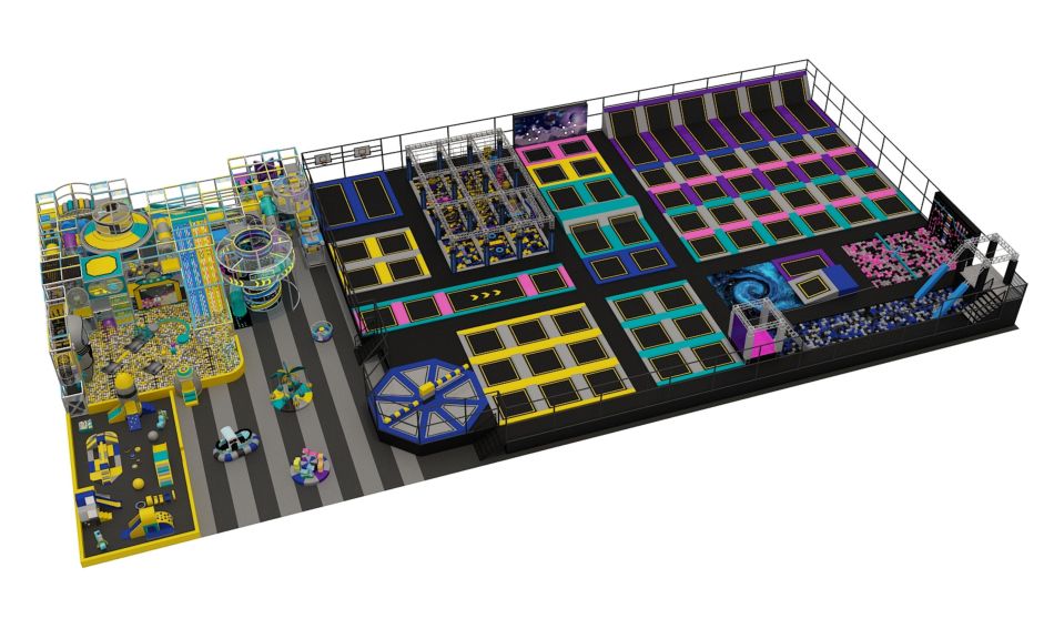 BJ-JD025 - Jumping trampoline park - Trampoline Park | Bluejayset Playground Heaven