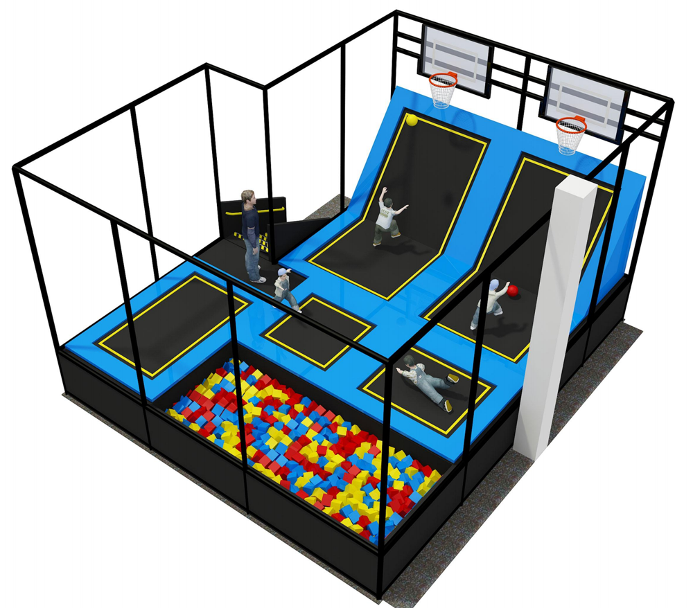 BJ-JC011 - jumping trampoline - Trampoline Park | Bluejayset Playground Heaven