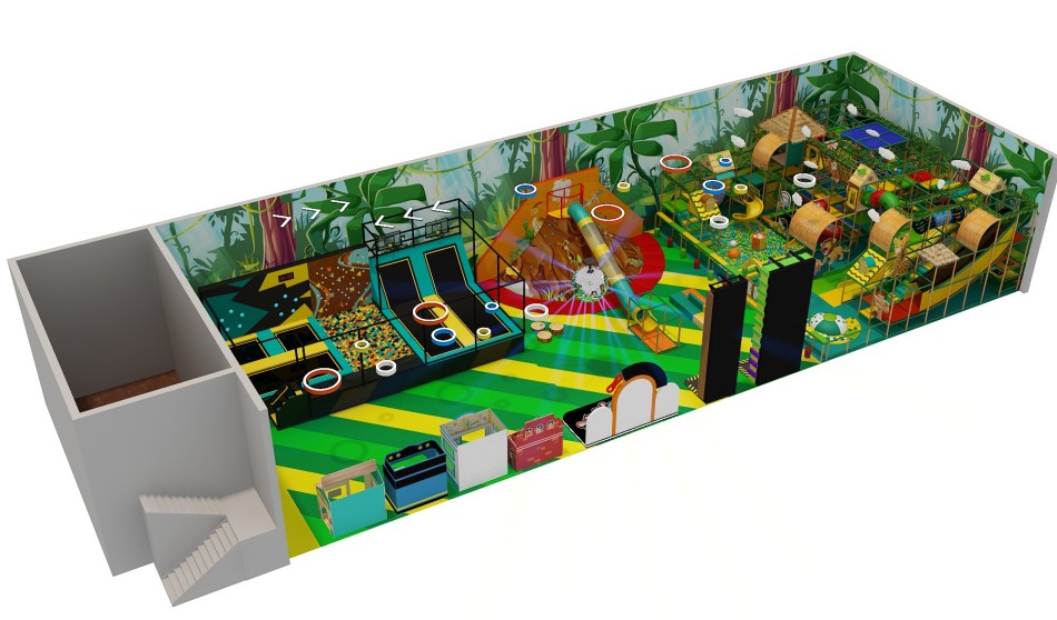 BJ-JD033 - Jungle GYM play center - Trampoline Park | Bluejayset Playground Heaven