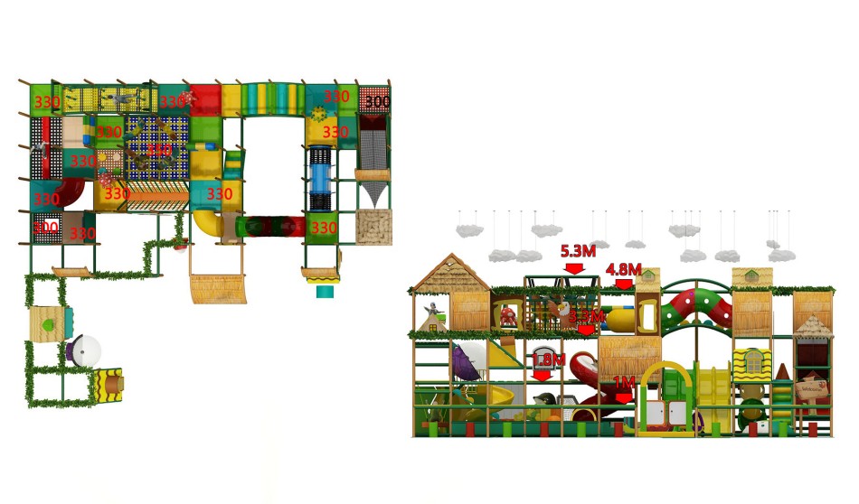 BJ-JD033 - Jungle GYM play center - Trampoline Park | Bluejayset Playground Heaven
