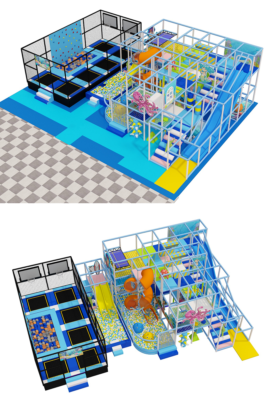 BJ-JC007 - Kids trampline park - Trampoline Park | Bluejayset Playground Heaven