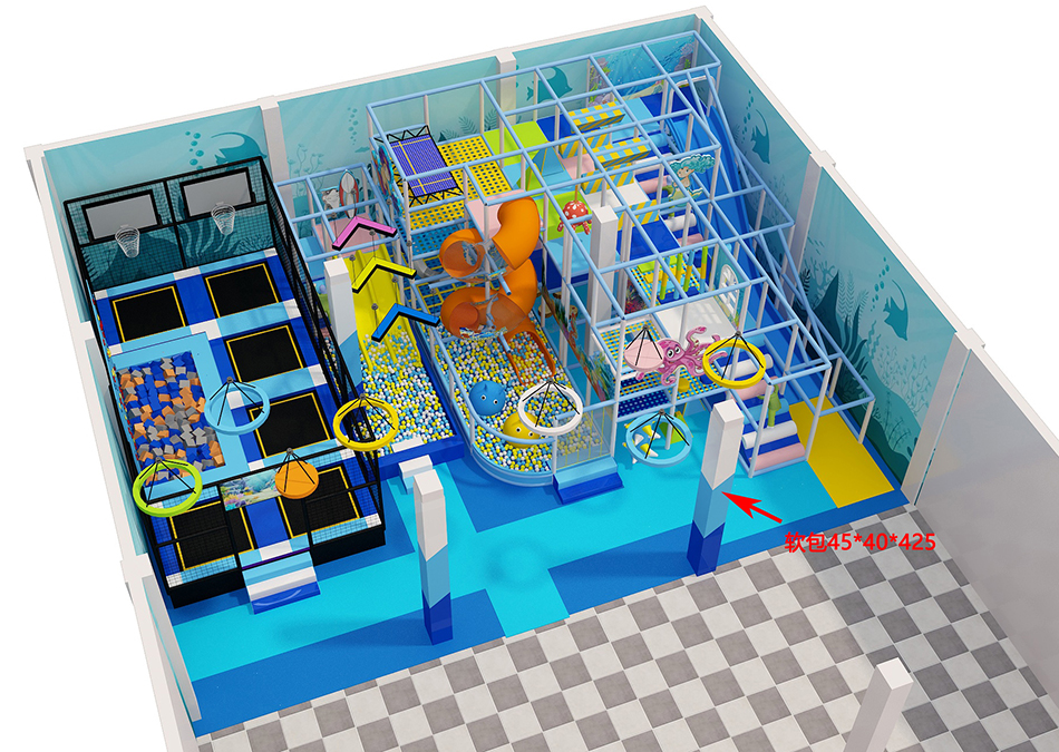 BJ-JC007 - Kids trampline park - Trampoline Park | Bluejayset Playground Heaven