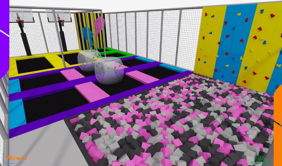 BJ-JC017 - Kids Trampoline park - Trampoline Park | Bluejayset Playground Heaven
