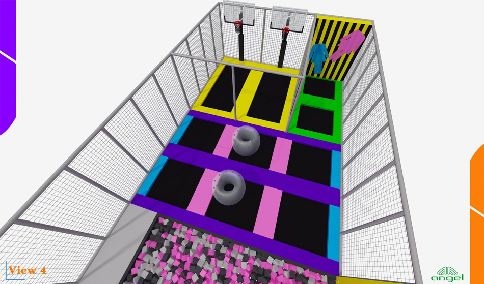 BJ-JC017 - Kids Trampoline park - Trampoline Park | Bluejayset Playground Heaven