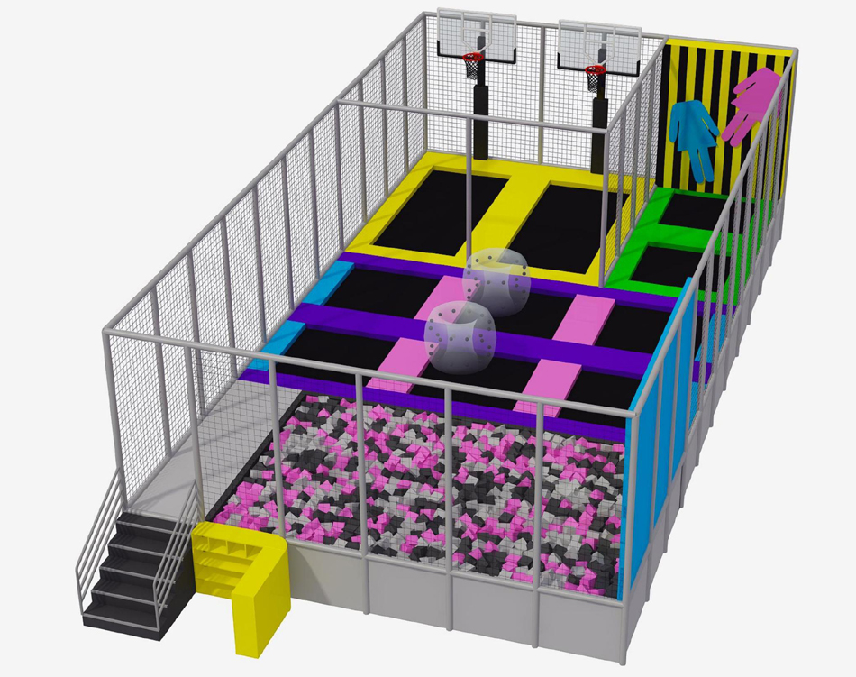BJ-JC017 - Kids Trampoline park - Trampoline Park | Bluejayset Playground Heaven