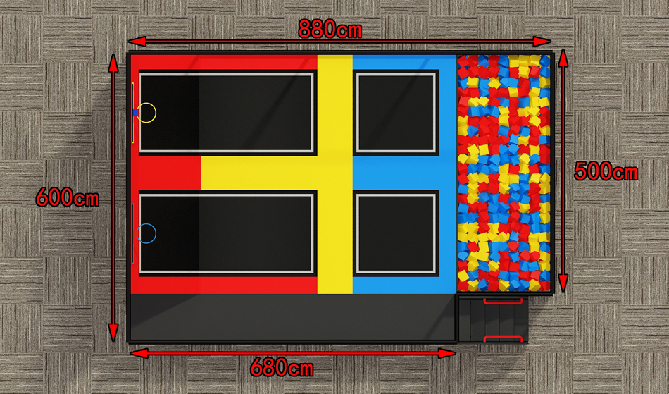 BJ-JC029 - Kids Trampoline play area - Trampoline Park | Bluejayset Playground Heaven