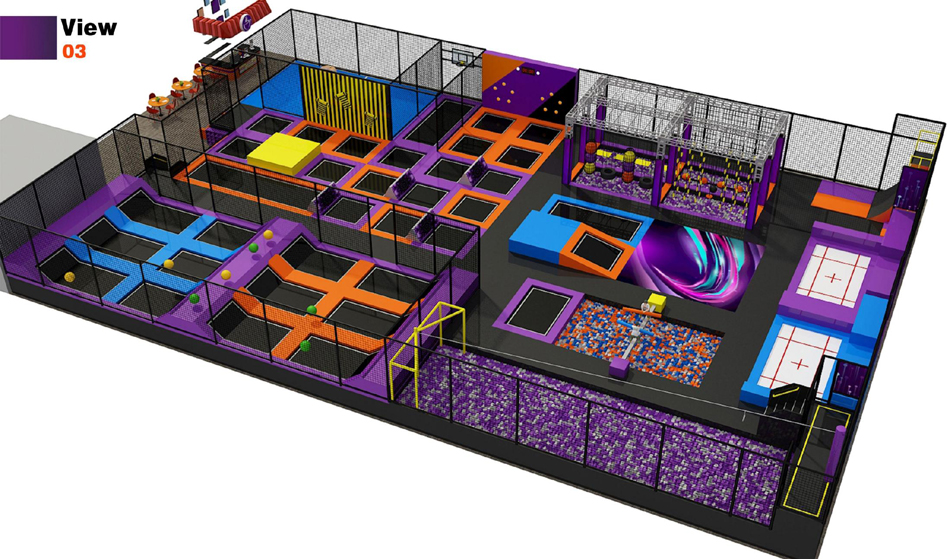 BJ-JB017 - kids trampolineÂ - Trampoline Park | Bluejayset Playground Heaven