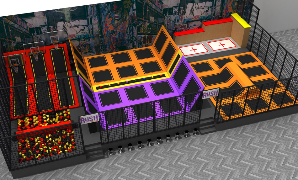 BJ-JB028 - kids trampolineÂ - Trampoline Park | Bluejayset Playground Heaven