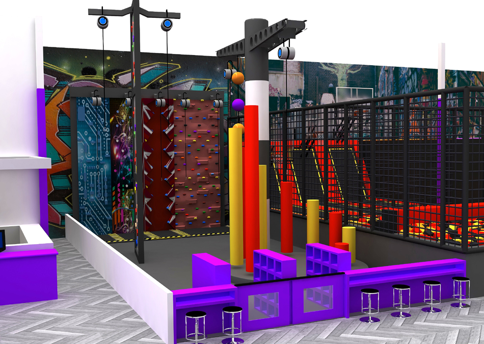 BJ-JB028 - kids trampolineÂ - Trampoline Park | Bluejayset Playground Heaven