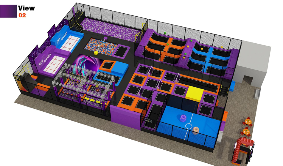BJ-JB017 - kids trampolineÂ - Trampoline Park | Bluejayset Playground Heaven