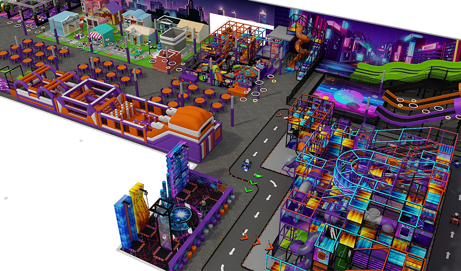 BJ-JB025 - Large indoor play center - Trampoline Park | Bluejayset Playground Heaven