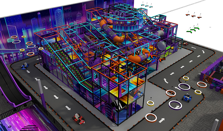 BJ-JB025 - Large indoor play center - Trampoline Park | Bluejayset Playground Heaven