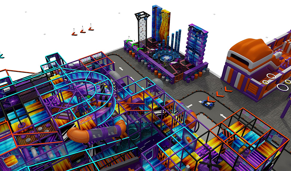 BJ-JB025 - Large indoor play center - Trampoline Park | Bluejayset Playground Heaven