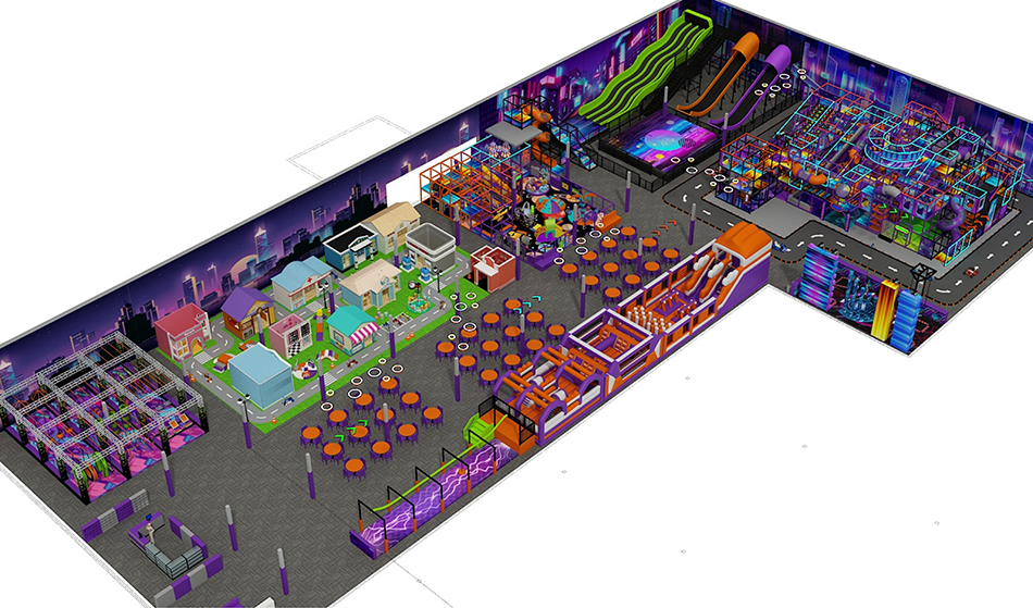 BJ-JB025 - Large indoor play center - Trampoline Park | Bluejayset Playground Heaven