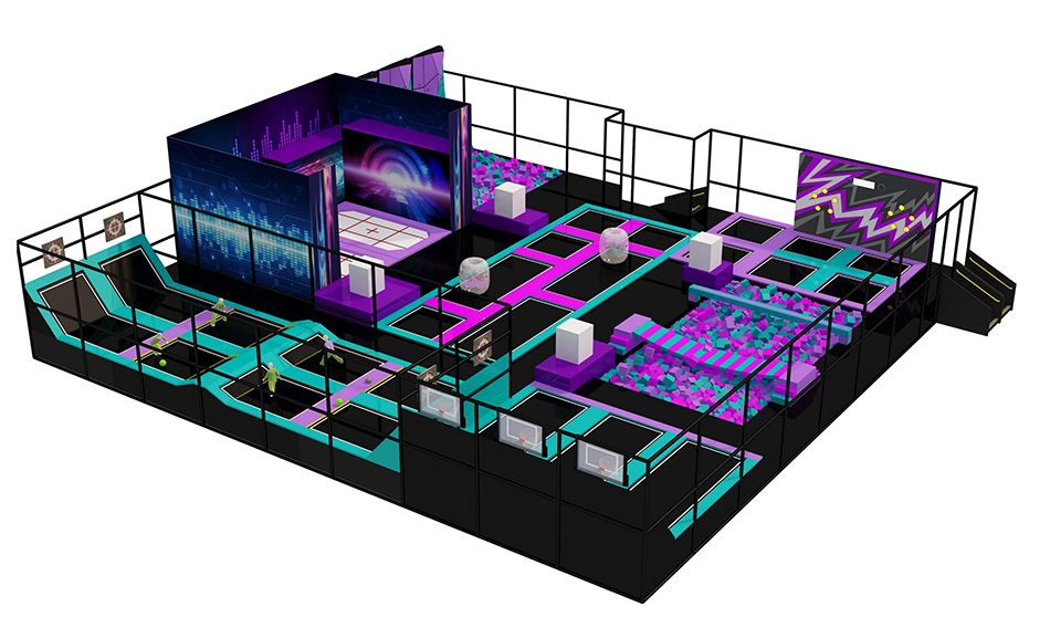 BJ-JA035 - Large trampoline park for sale - Trampoline Park | Bluejayset Playground Heaven