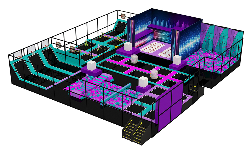 BJ-JA035 - Large trampoline park for sale - Trampoline Park | Bluejayset Playground Heaven