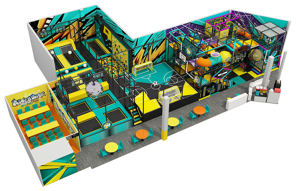BJ-JA029 - New adventure trampoline park - Trampoline Park | Bluejayset Playground Heaven