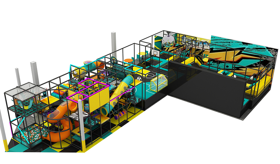 BJ-JA029 - New adventure trampoline park - Trampoline Park | Bluejayset Playground Heaven
