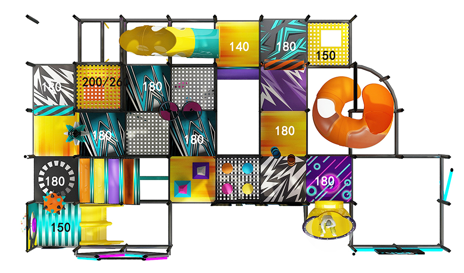 BJ-JA029 - New adventure trampoline park - Trampoline Park | Bluejayset Playground Heaven