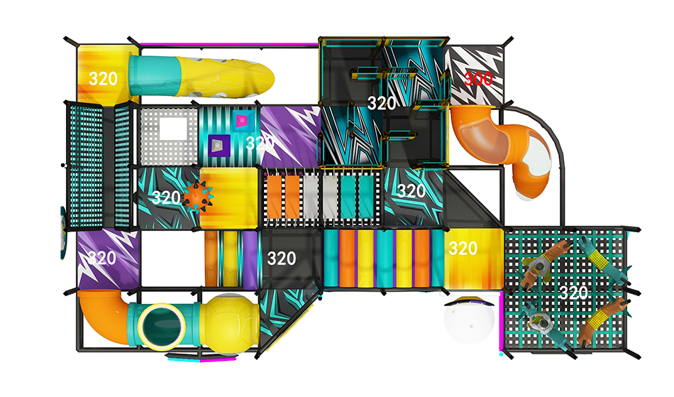 BJ-JA029 - New adventure trampoline park - Trampoline Park | Bluejayset Playground Heaven