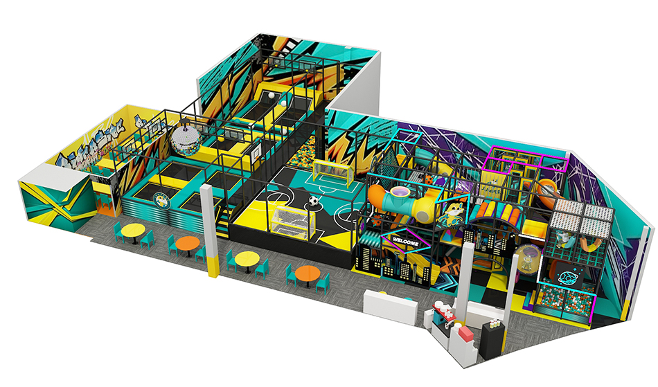 BJ-JA029 - New adventure trampoline park - Trampoline Park | Bluejayset Playground Heaven
