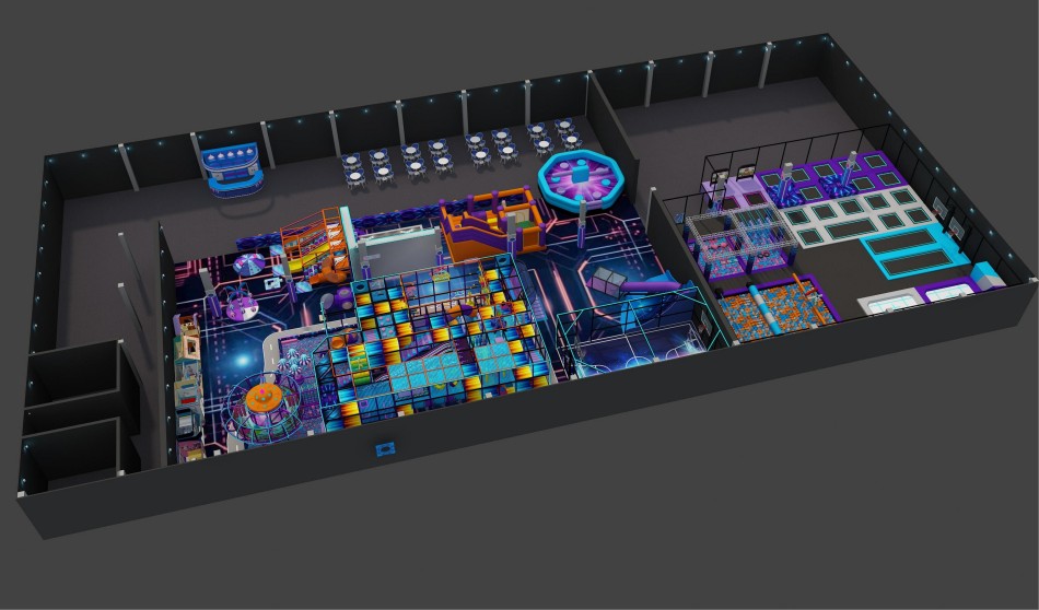 BJ-JC034 - New trampoline park play center - Trampoline Park | Bluejayset Playground Heaven