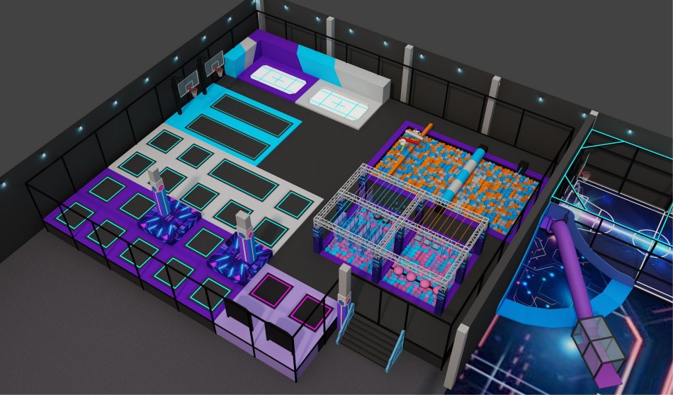 BJ-JC034 - New trampoline park play center - Trampoline Park | Bluejayset Playground Heaven