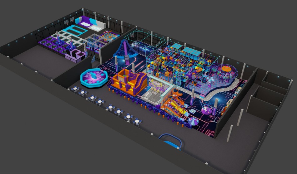 BJ-JC034 - New trampoline park play center - Trampoline Park | Bluejayset Playground Heaven