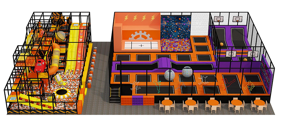 BJ-JD013 - Soft play with Trampoline park - Trampoline Park | Bluejayset Playground Heaven