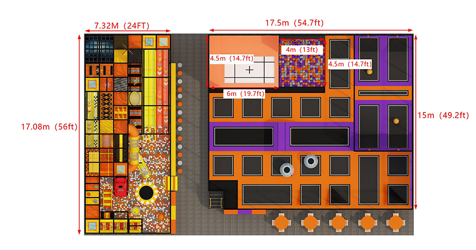 BJ-JD013 - Soft play with Trampoline park - Trampoline Park | Bluejayset Playground Heaven