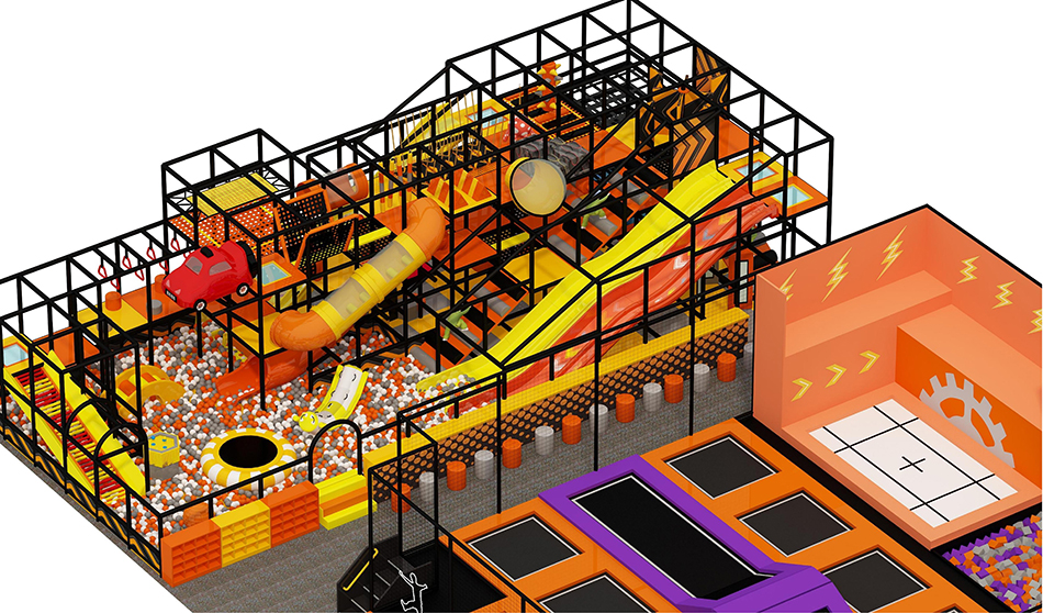 BJ-JD013 - Soft play with Trampoline park - Trampoline Park | Bluejayset Playground Heaven