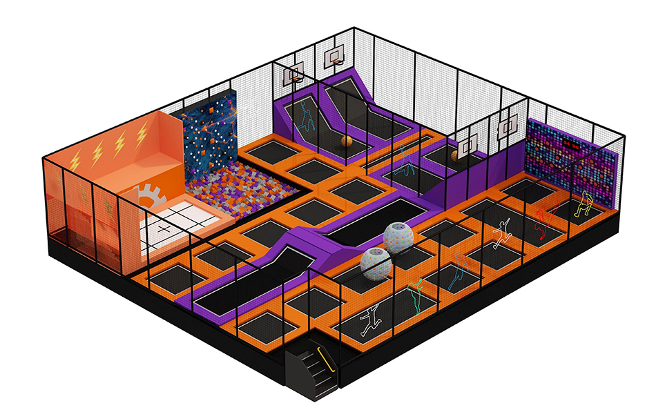 BJ-JD013 - Soft play with Trampoline park - Trampoline Park | Bluejayset Playground Heaven