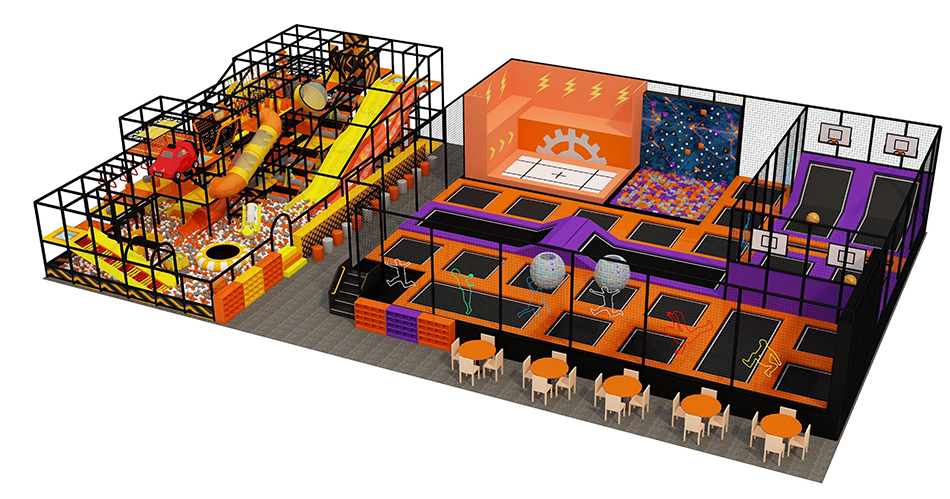 BJ-JD013 - Soft play with Trampoline park - Trampoline Park | Bluejayset Playground Heaven