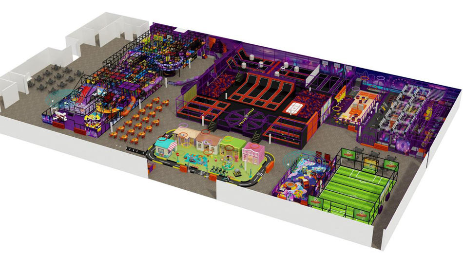 BJ-JB027 - Super Adventure park - Trampoline Park | Bluejayset Playground Heaven
