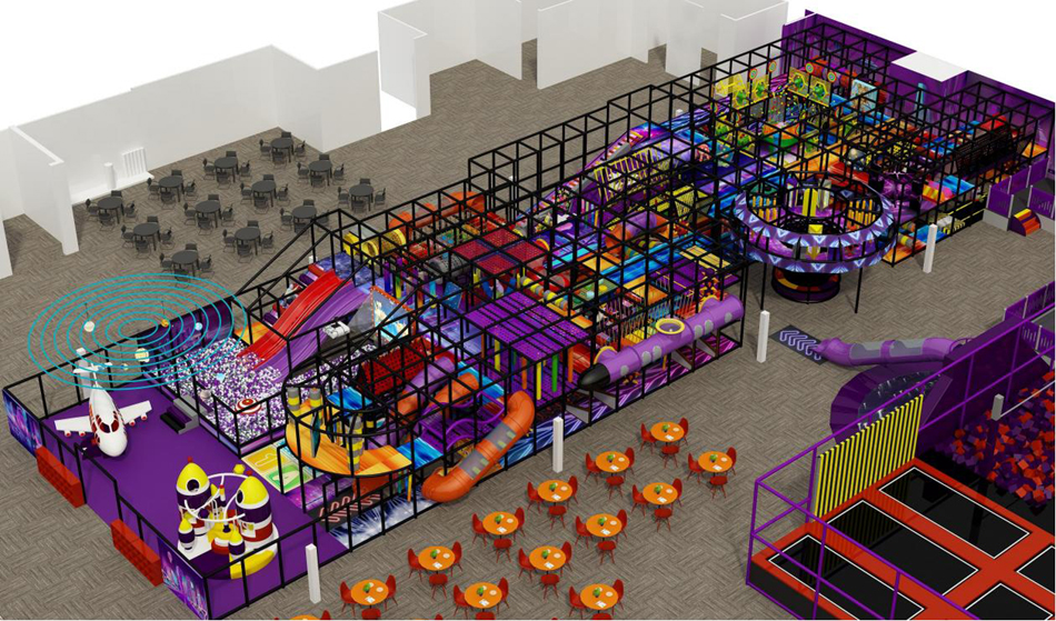 BJ-JB027 - Super Adventure park - Trampoline Park | Bluejayset Playground Heaven