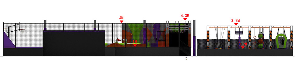 BJ-JA034 - Super adventure trampoline park - Trampoline Park | Bluejayset Playground Heaven