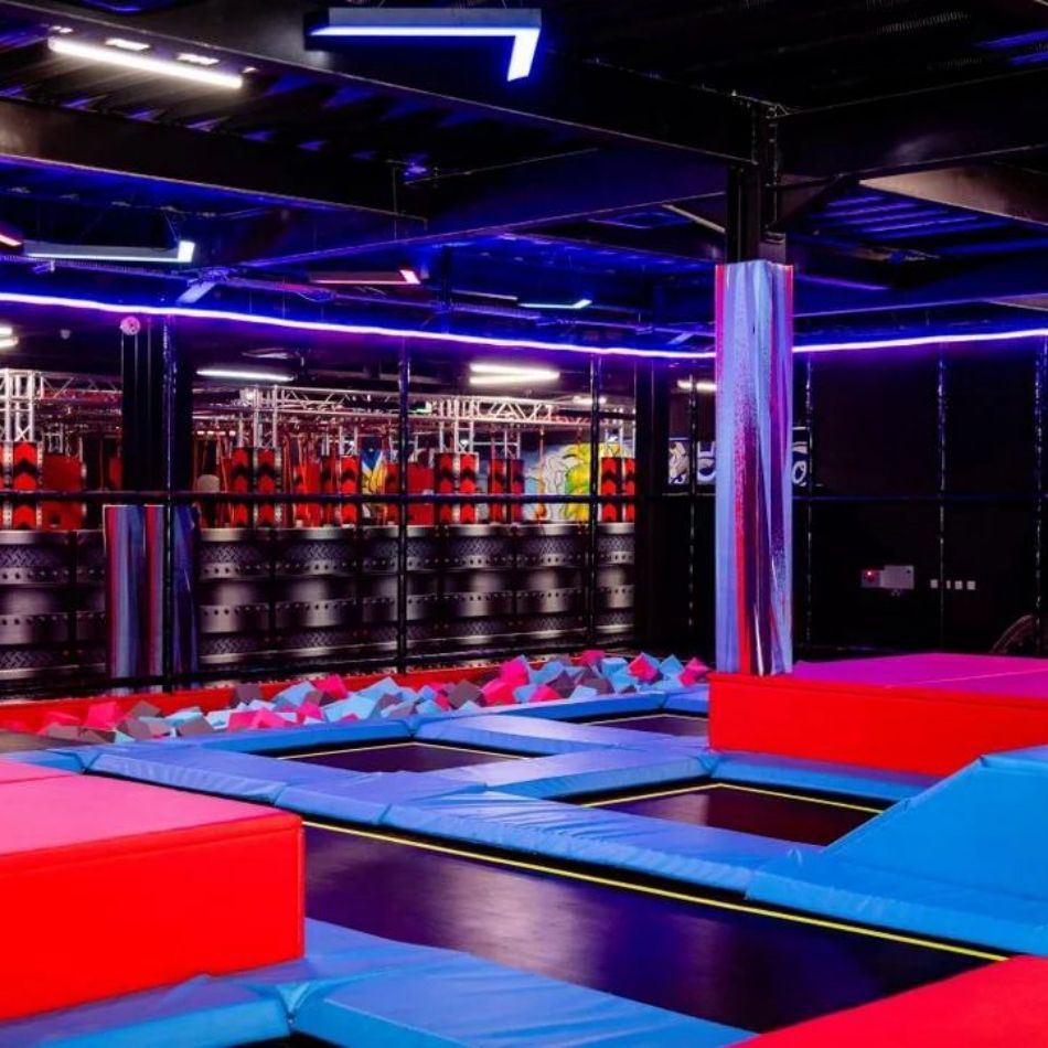 BJ-JA034 - Super adventure trampoline park - Trampoline Park | Bluejayset Playground Heaven