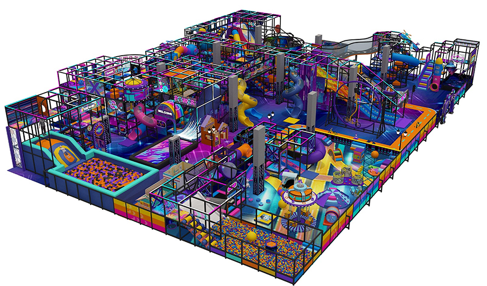 BJ-JB033 - Super larger Family Entertainment Center - Trampoline Park | Bluejayset Playground Heaven