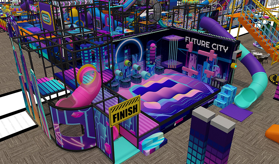 BJ-JB033 - Super larger Family Entertainment Center - Trampoline Park | Bluejayset Playground Heaven